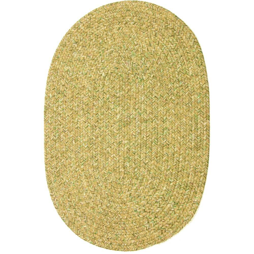 Rhody Rug Newberry Oatmeal Tweed 3 ft. x 5 ft. Oval Indoor/Outdoor