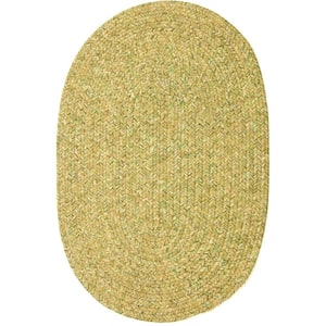 Newberry Oatmeal Tweed 3 ft. x 5 ft. Oval Indoor/Outdoor Braided Area Rug