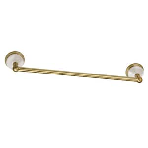 Victorian 18 in. Wall Mount Towel Bar in Brushed Brass