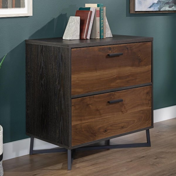 Canton Lane 2-Drawer Brew Oak Finish Metal 30 in. Vertical File Cabinet