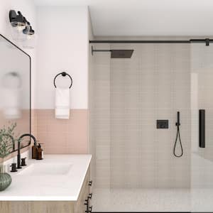 Stencil Blush 4 in. x 12 in. Glazed Porcelain Linear Floor and Wall Tile (8.72 sq. ft./case)