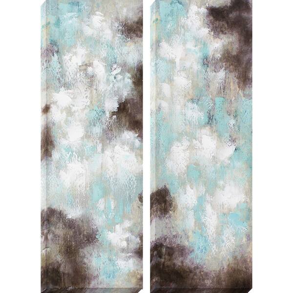 Decor Therapy 36 in. x 12 in. Dawn and Dusk Oil Painted Canvas Wall Art (Set of 2)