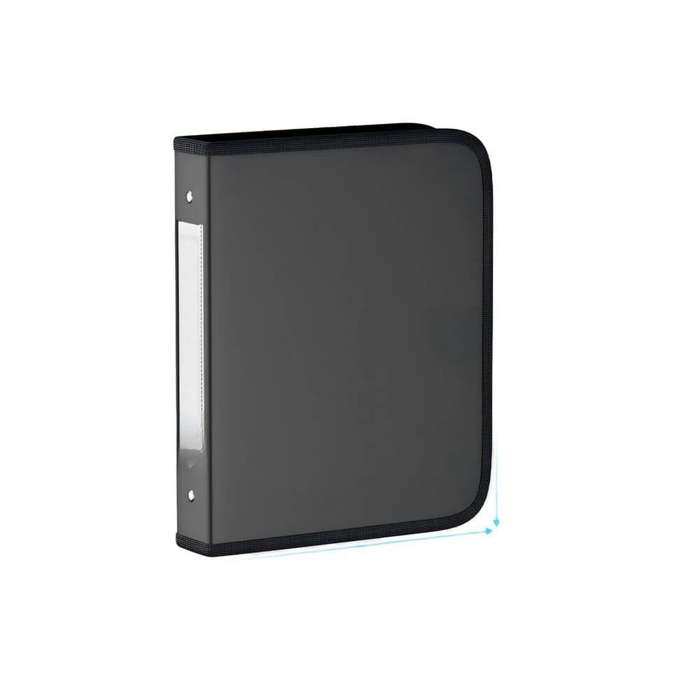 4 x 6 Black Fireproof Photo Book with 100-Plastic Sleeves and Zipper Closure for Family, Wedding, Anniversary