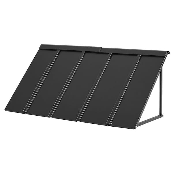 1 Piece 56 x 24 in., for Rain/Snow Suitable for /Balconies Fixed Metal Window and Door Awning Canopy Set