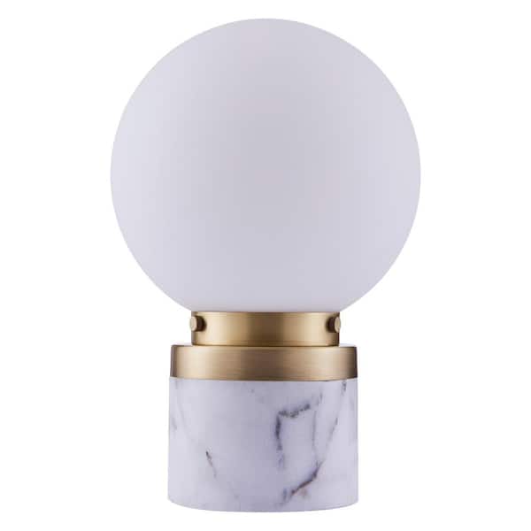Teamson Home Claire 12" Table Lamp With Marble Base White Shade