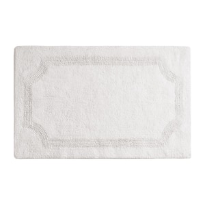 Solid Reversible Ivory 17 in. x 24 in. Bath Mat