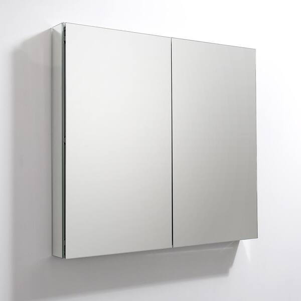 39.50 in. W x 36 in. H x 5 in. D Frameless Recessed or Surface-Mount Bathroom Medicine Cabinet 39.50 in. W x 36 in. H x 5 in. D Frameless Recessed or Surface-Mount Bathroom Medicine Cabinet