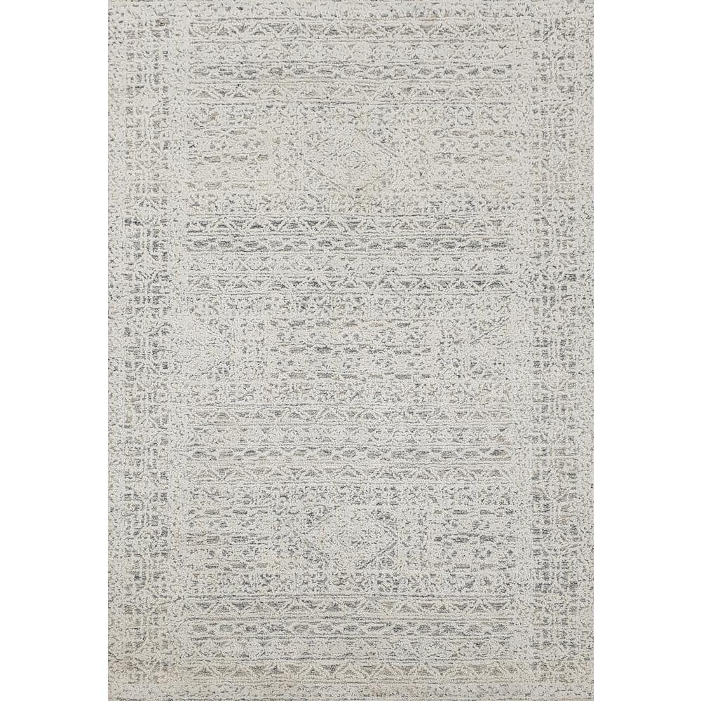 Dynamic Rugs Vigo Taupe/Charcoal/Ivory 8 ft. x 10 ft. Border Area Rug VH8102048891 The Home Depot