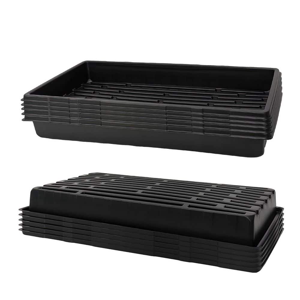 10 Pack Black Plastic 1020 Trays, Extra Thick Heavy Duty Seed Starting Trays No Holes No Leak Reusable Propagation Flats price history on PriceWatchPro