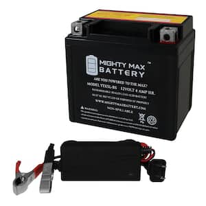 12-Volt 4 AH Motorcycle Battery Includes 12-Volt 1 Amp Charger