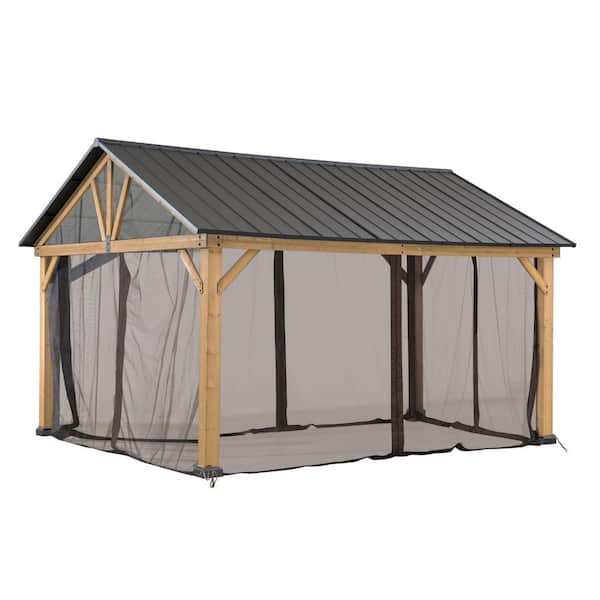 Sunjoy Universal Mosquito Netting for 11 ft. x 13 ft. Wood-Framed Gazebos (with Netting Tube)