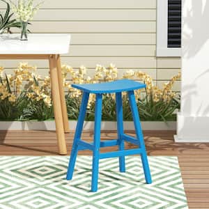 Franklin Pacific Blue 29 in. Plastic Outdoor Bar Stool
