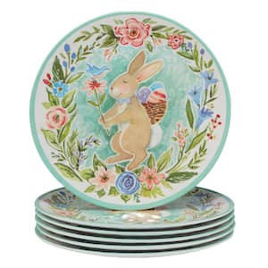 Joy of Easter Multicolored Melamine Dinner Plate Set Of 6