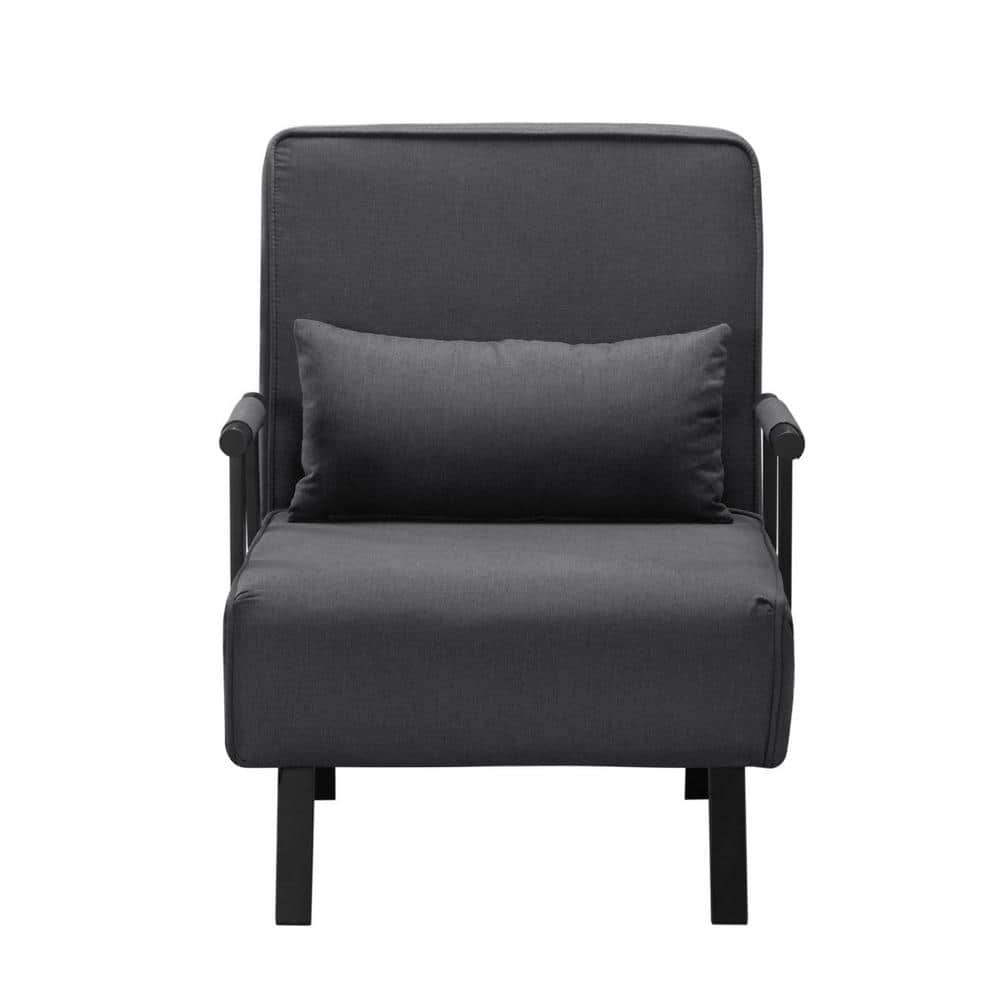 26 in. Dark Gray Polyester Single Size Sofa Bed