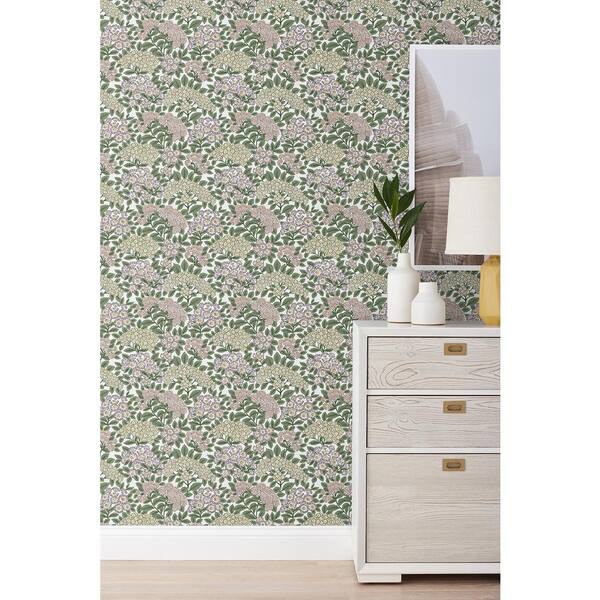 Garden Green Non-Pasted Wallpaper Roll (covers approx. 52 sq. ft.)