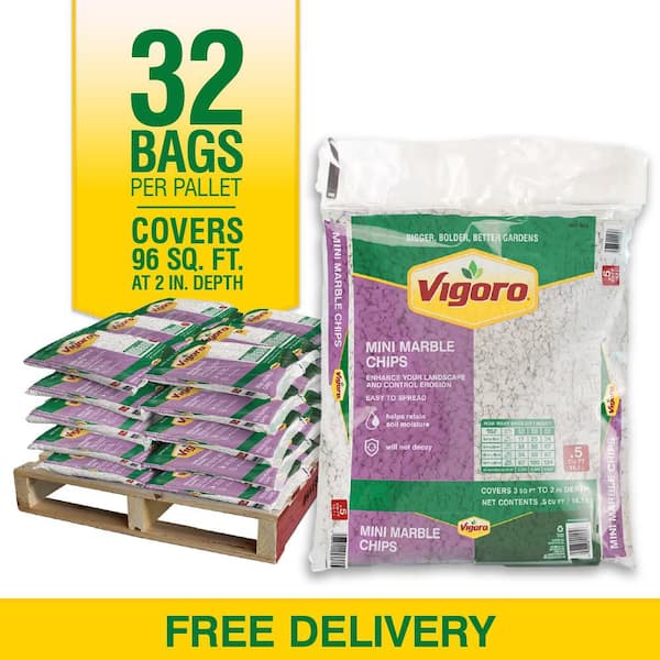 0.5 cu. ft. Mini Marble Chip Landscape Rock 32 Bags/ 16 cu. ft./Pallet