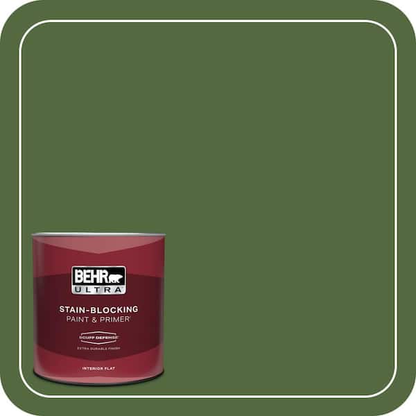 BEHR ULTRA 1 qt. #M380-7 Alfalfa Extract Extra Durable Flat Interior Paint & Primer