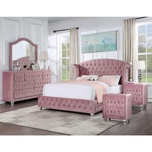 Nesika 5-Piece Pink Twin Bedroom Set