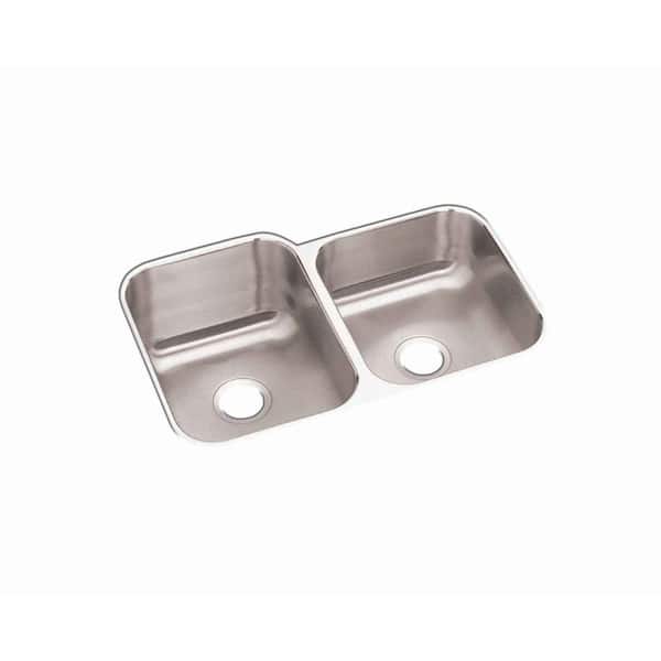 Revere Undermount Stainless Steel 32 in. Double Bowl Kitchen Sink