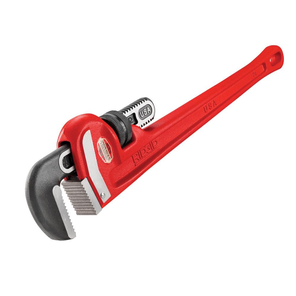 RIDGID 24 In Straight Pipe Wrench For Heavy Duty Plumbing Sturdy   Ridgid Pipe Wrenches 31030 64 1000 