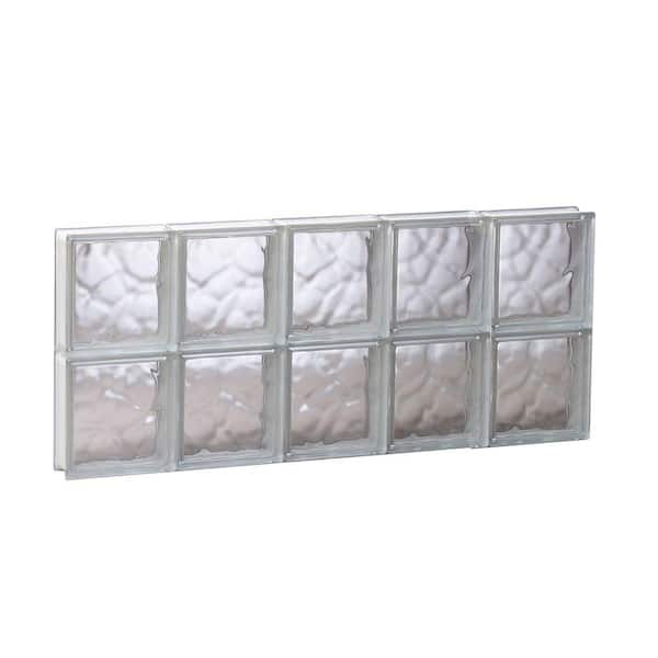 Clearly Secure 28.75 in. x 11.5 in. x 3.125 in. Frameless Wave Pattern Non-Vented Glass Block Window
