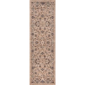 Cashmere Taupe 2 ft.x 7 ft. Traditional Runner Rug