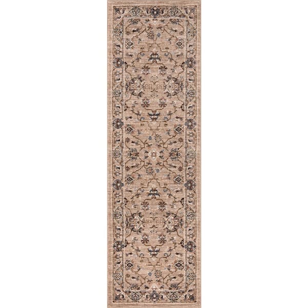 Concord Global Trading Cashmere Taupe 2 Ft.x 7 Ft. Traditional Runner 