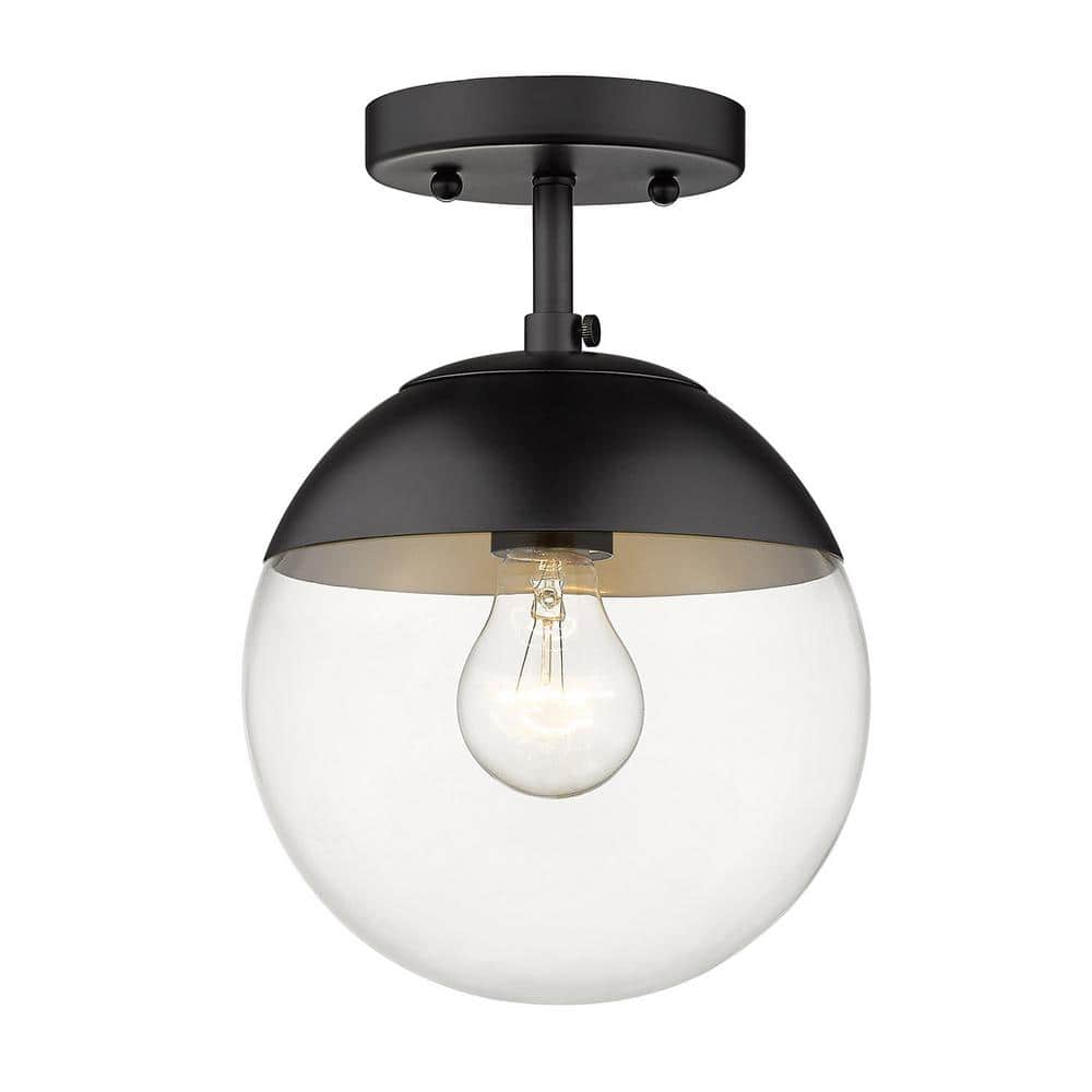 Dixon 10.5 in. 1-Light Matte Black Semi-Flush Mount price history on PriceWatchPro