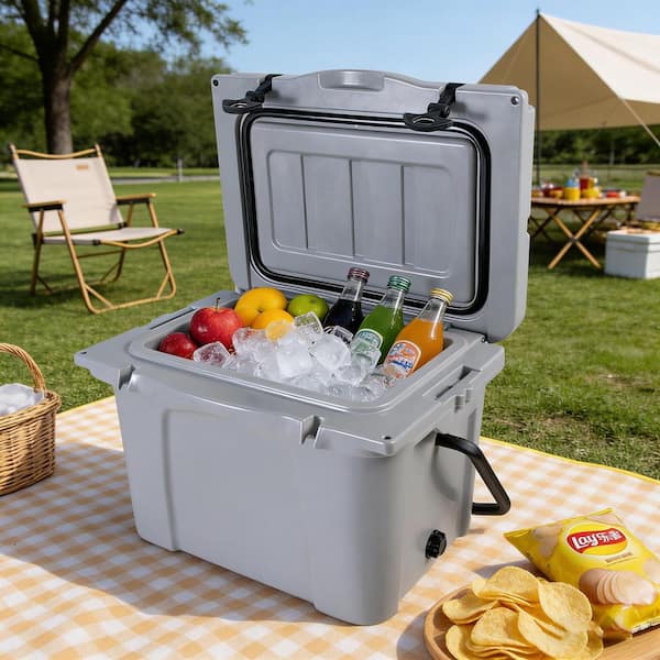 25 qt. Portable Insulated Hard Cooler with Bottle Opener, Cup