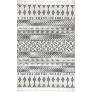 Terra Tribal Bands Beige 7 ft. x 9 ft. Area Rug