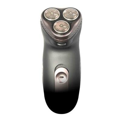 PG-V002 3-Head Rotary Rechargeable Cordless Electric Razor Contours to Face Chin and Jaw