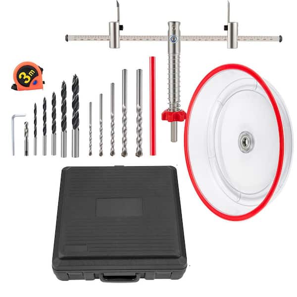 Adjustable Hole Saw Cutter Kit, 1-5/8 in. to 8 in. (40-200 mm), Twin Blade, 2 Pilot Bits, Carbon Steel