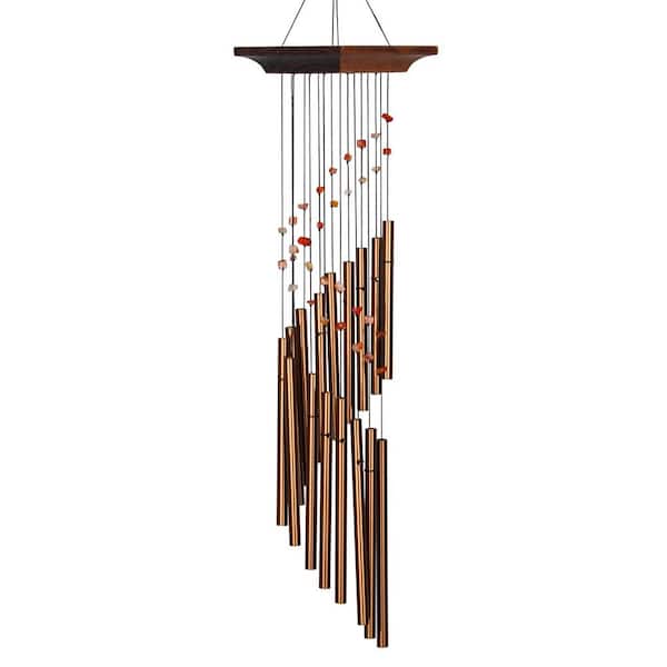 WOODSTOCK CHIMES Signature Collection, Woodstock Mystic Spiral, 22 in. Amber Bronze Wind Chime MSA