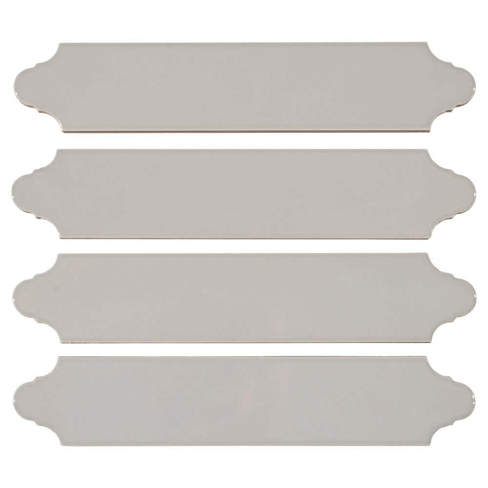Concerto-Brassini Burtam 2 in. x 9 in. Glossy Ceramic Lantern Wall Tile (8.