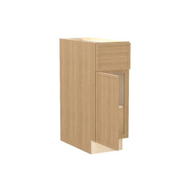 Franklin12 in. W x 24 in. D x 34.5 in. H Assembled Plywood Corner Lazy Suzan Base Kitchen Cabinet in Vanguard Oak RH