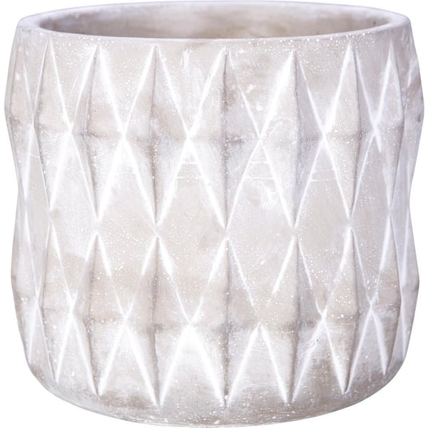 Unbranded 5.5 in. Concrete Tall Beams Planter