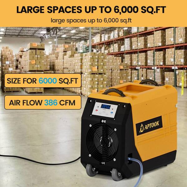 180 pt. 6000 sq. ft. Commercial Dehumidifiers in. Multi Yellows with Drain  Hose and Pump ughddCSJ02 - The Home Depot