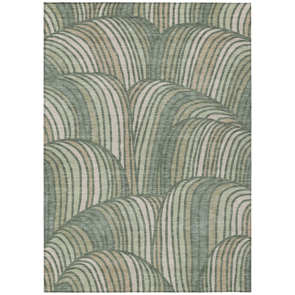 Chantille Machine Washable Indoor/Outdoor Abstract ACN2546 Basil 3 ft. x 4 ft. Area Rug price history on PriceWatchPro