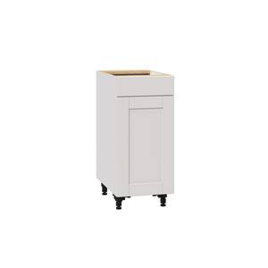 Shaker Assembled 15x34.5x24 in. Base Cabinet with Metal Drawer Box in Vanilla White