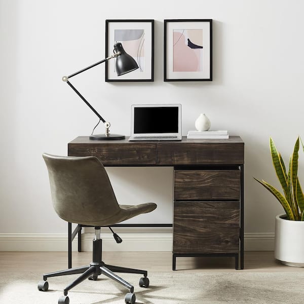 writing desk with file cabinet