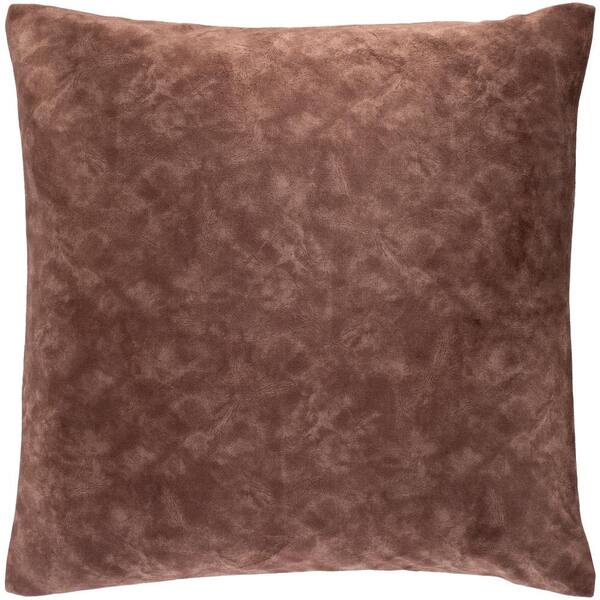Artistic Weavers Cabrina Dark Brown Velvet Polyester Fill 20 in. x 20 in. Decorative Pillow
