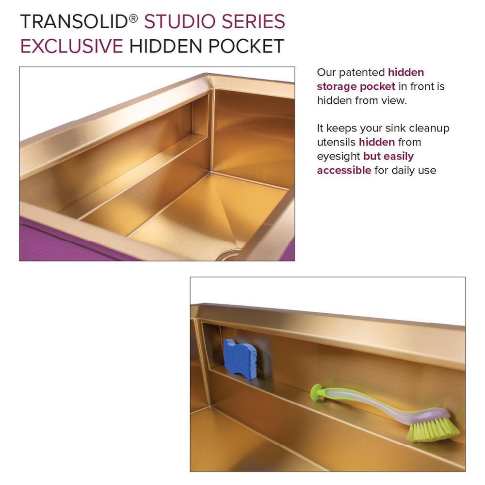 Gold Stainless Steel Single Bowl Undermount Kitchen Sink