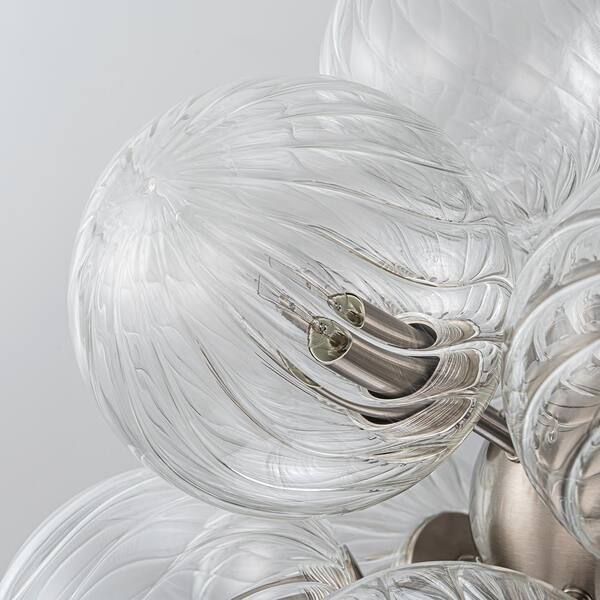 EDISLIVE Josie 12-Light Nickel Modern Bubble Cluster