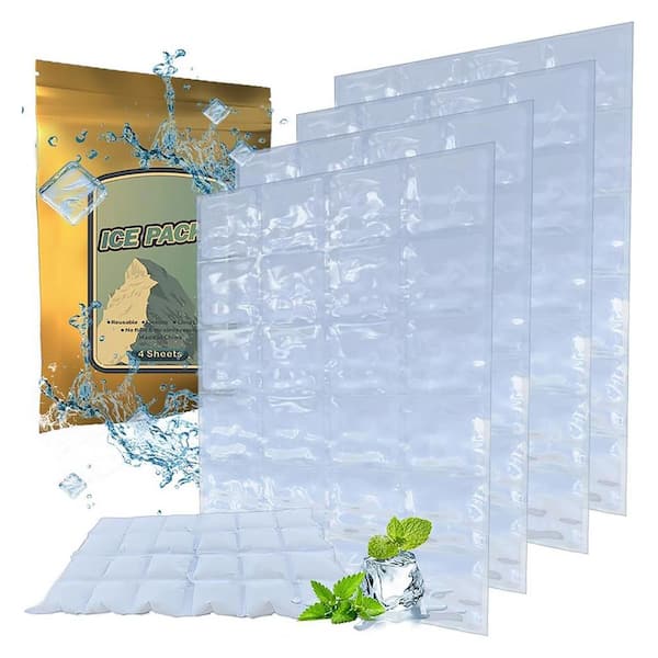 Unbranded Reusable Ice Mat for Coolers-96 Ice Cube Packs-Flexible Ice Blanket