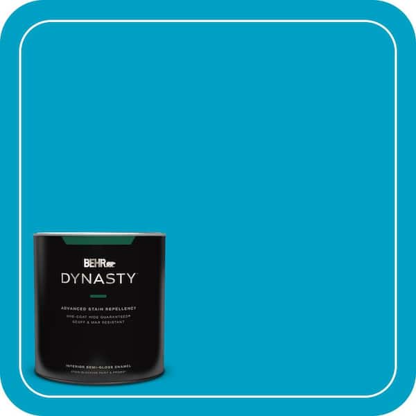 BEHR DYNASTY 1 qt. #530B-6 Tropical Holiday Semi-Gloss Enamel Interior Stain-Blocking Paint and Primer