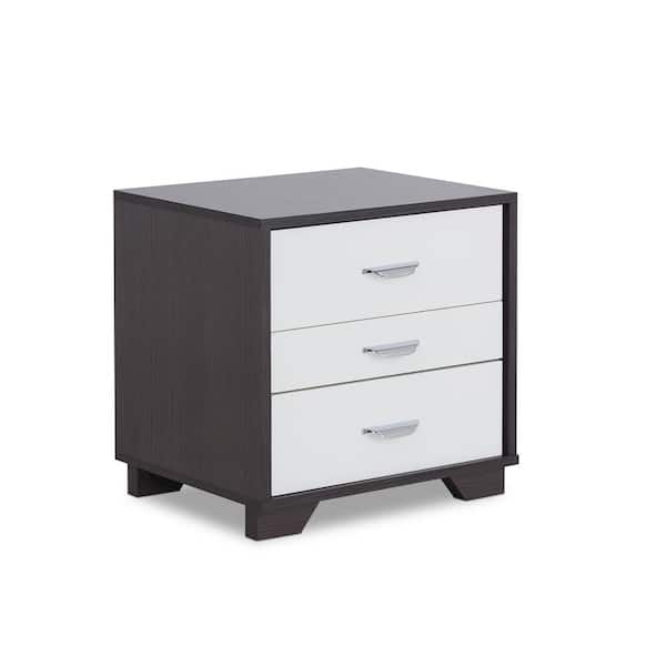 Acme Furniture Eloy White and Espresso Nightstand 97342 - The Home