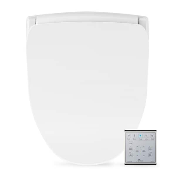 BIO BIDET Slim TWO Electric Smart Bidet Seat for Round Toilets in White with Remote Control and Nightlight
