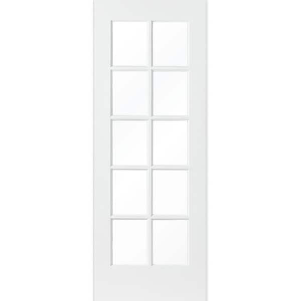 Krosswood Doors 30 in. x 80 in. 10-Lite Solid Core MDF Primed Interior Door Slab