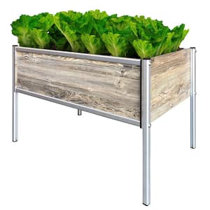 Raised Garden Bed Made from Wood Grain HPL Resin Panels with Aircraft Grade Aluminum Support