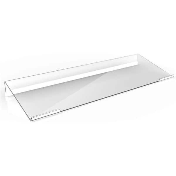 Clear Acrylic Tilted Keyboard Holder Ergonomic Typing Stand with Silicone Anti-Slip Case for Office Desk Home School
